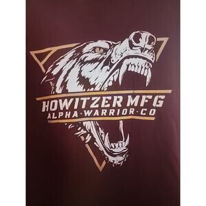 NWT Men's Howitzer Maroon American Patriot Alpha Warrior Y2K Tee Large A113 New